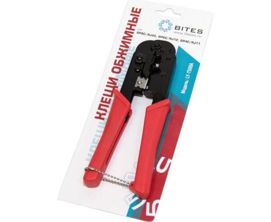 Обжимные клещи 5bites для коннекторов RJ-45 RJ-12/11 с фикс. и зачистки витой пары LY-T568A – изображение 2