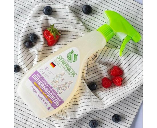 Биоразлагаемый гипоаллергенный пятновыводитель SYNERGETIC для предварительной обработки пятен, 0.5 л 121102 – изображение 2