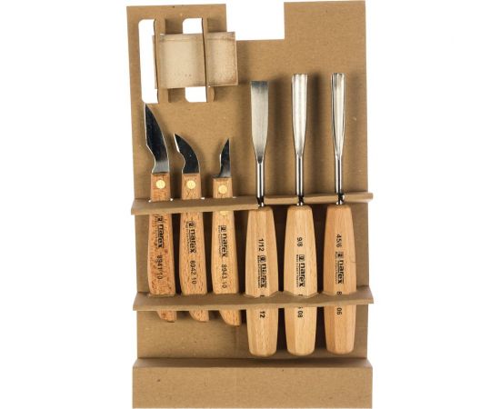 Набор из 6 резцов + брусок в картонной коробке NAREX Standart 894610 – изображение 2