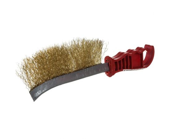 Корщетка с пластиковой рукояткой и стальной основой (23 см; стальная проволка анодированная) СПЕЦ-3352 – изображение 3