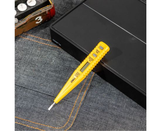 Индикаторная отвертка-тестер напряжения DELI цифровая DL8003 102974 – изображение 4