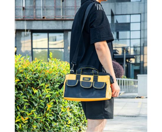 Сумка для инструментов DELI dl430013 310x170x220 мм, ткань oxford, плечевой ремень, 5 карманов 98478 – изображение 4