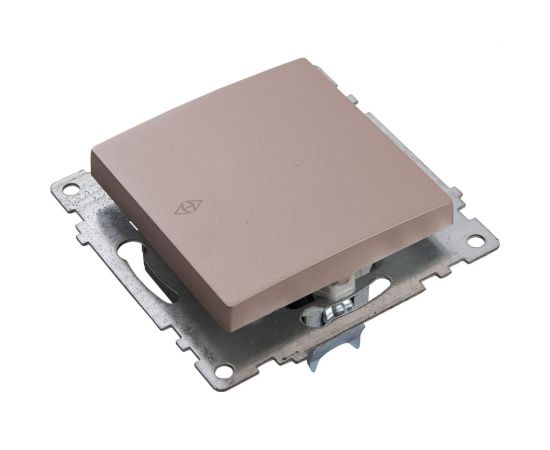 1-клавишный выключатель STEKKER GLS10-7103-02, 250В, 10А, серия Катрин, шампань 39589 – изображение 4