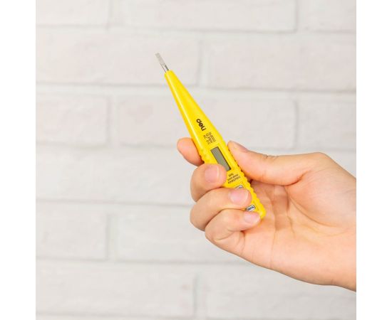 Индикаторная отвертка-тестер напряжения DELI цифровая DL8003 102974 – изображение 5