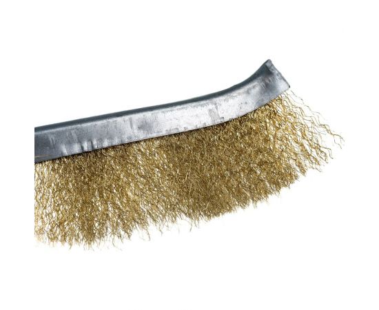 Корщетка с пластиковой рукояткой и стальной основой (23 см; стальная проволка анодированная) СПЕЦ-3352 – изображение 5