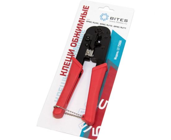 Обжимные клещи 5bites для коннекторов RJ-45 RJ-12/11 с фикс. и зачистки витой пары LY-T568A – изображение 5