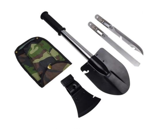 Дорожная лопата URM 4 предмета, лопата, топорик, пила, нож, в сумке D00784 – изображение 5