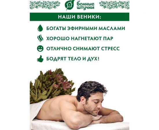 Дубовый веник Банные штучки с черноклёном 32112 – изображение 8