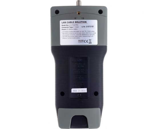 Сетевой тестер кабеля 5Bites UTP/FTP/STP RJ45, TEL RJ11/12, BNC, рефлектометр TDR, LCD LY-CT030 PRO – изображение 9