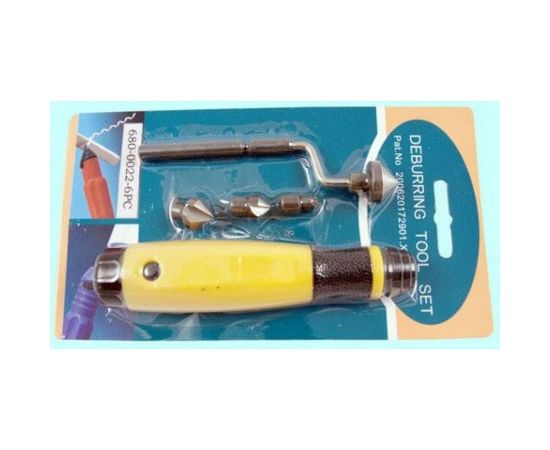 Набор шаберов CNIC из 6шт ручка с Г-образным удлинителем и 4 зенковки d 6,10,14,18мм 680-0022 37203 