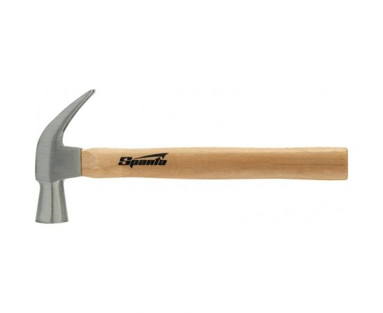 Молоток-гвоздодер SPARTA 650 г, боек 32 мм, деревянная рукоятка 104235 
