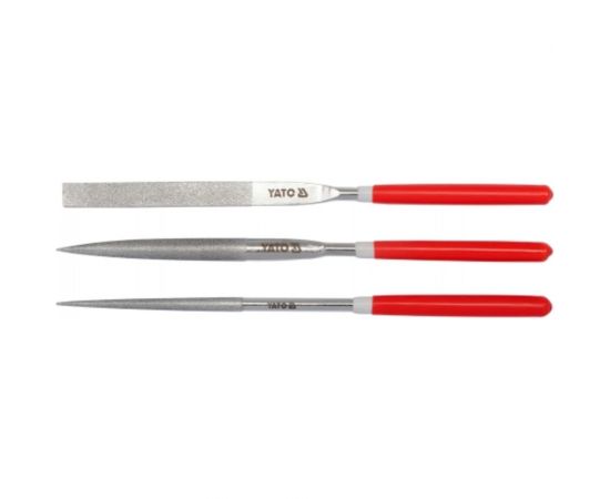 Алмазные надфили в наборе YATO 5x180x70мм, 3пр YT-6155 