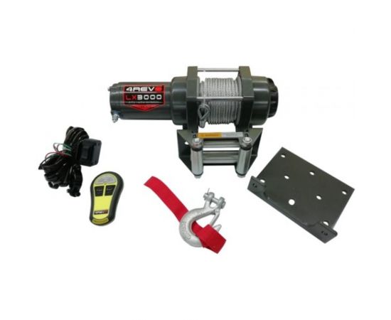 Лебедка для квадроцикла 4REVO H3000 lbs, 12В, со стальным тросом 4R-W302A 