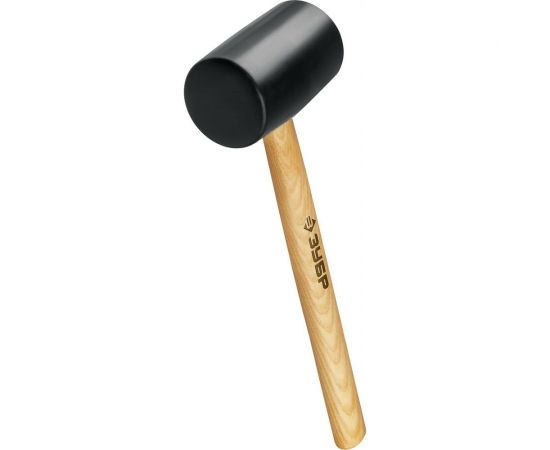 Чёрная резиновая киянка с деревянной рукояткой ЗУБР 680г 2050-75_z02 