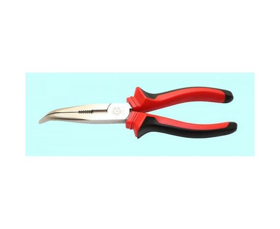 Плоскогубцы TLX 200 мм комбин. с декор. ручками удл. отогнут. губки JS21004-8 66370 