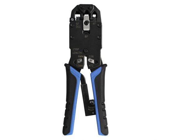 Инструмент ExeGate EX-T2008R для обжима RJ-45, RJ-11, 12, с храповым механизмом, прямой ход обжимки 293155 