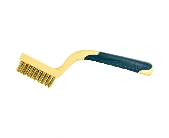 Щетка-мини по металлу ROCKFORCE ручная, в пластиковом корпусе с прорезиненной рукояткой RF-34012839 