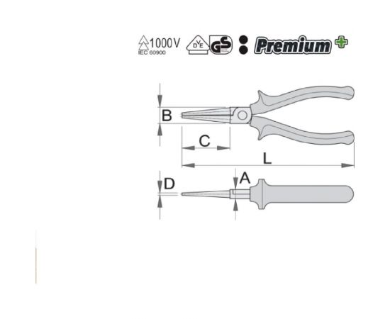 Круглогубцы Unior изолированные VDE 1000V, 140мм 3838909104317 – изображение 2