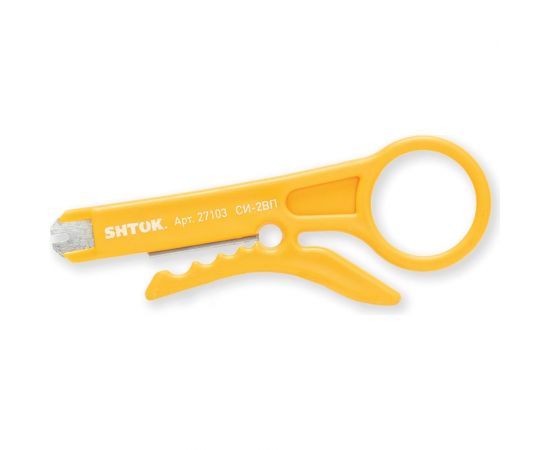 Съемник изоляции для кабеля и одиночных проводов с инструментом для разъемов SHTOK СИ-2ВП 27103 – изображение 2