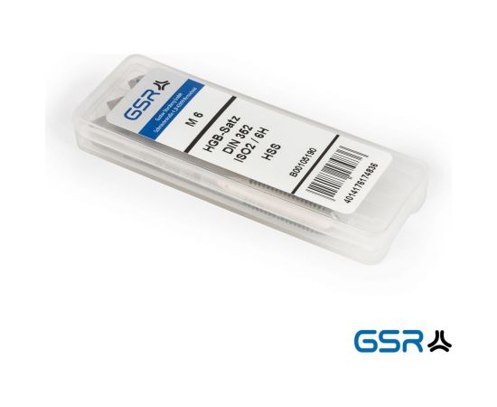 Ручные метчики GSR M6х1 HSSG DIN352 6H набор 3 шт для глухих и сквозных отверстий B00105190 – изображение 2
