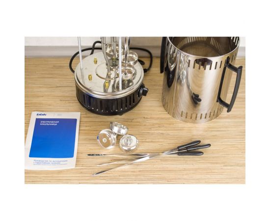 Электрическая шашлычница bbk BBQ603T нержавеющая сталь/черный 00-00000206 – изображение 2