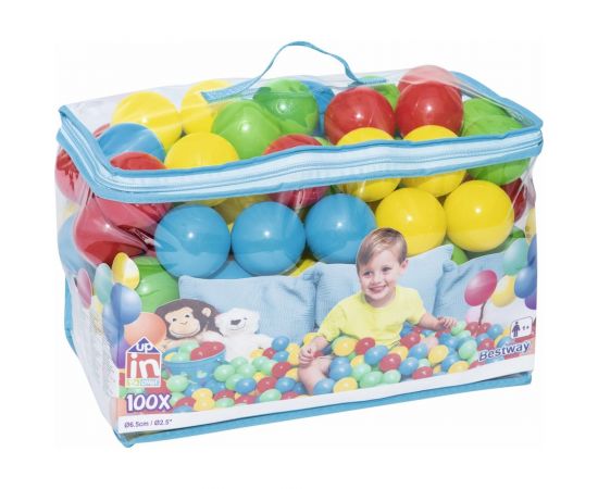 Пластмассовые мячи для игр BestWay 6.5см, 100шт 52027 BW – изображение 2