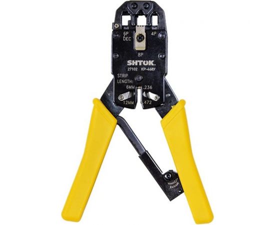 Универсальный кримпер для телефонных и компьютерных разъемов SHTOK 27102 КР-468У – изображение 2