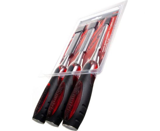 Набор плоских долот-стамесок ""Тигровый глаз"", 3шт, 8-16-22мм MATRIX 24431 – изображение 2