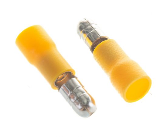 Штекерный изолированный разъем REXANT штекер 5мм 4-6кв.мм желтый, 100шт 08-0531 – изображение 3