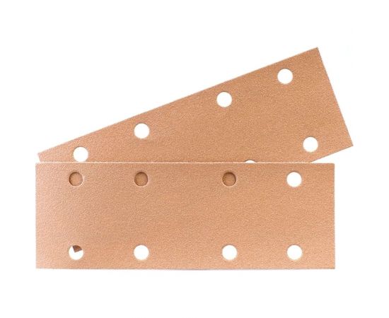 Полоска шлифовальная золотистая на липучке GOLD B312T 5 шт, 70x125 мм, Р120, 8 отверстий SUNMIGHT 64708R 