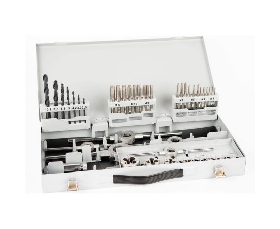 Набор ручных метчиков и плашек GSR M3-M12 DIN 352/223 HSSG 45 предметов 00708080 