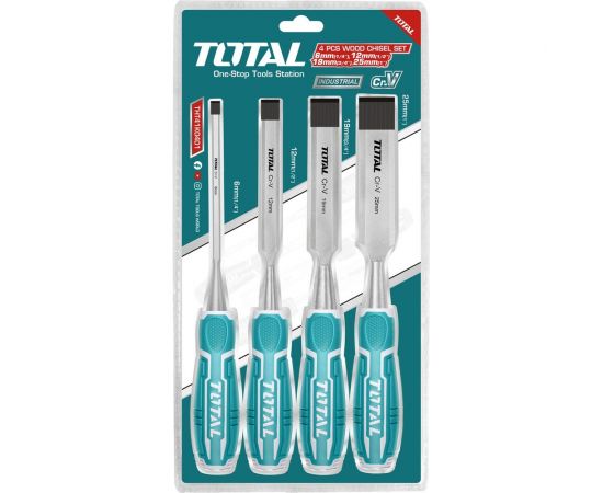 Набор стамесок по дереву 4 шт. TOTAL THT41K0401 