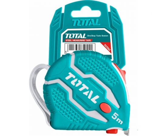 Рулетка TOTAL 5 м, 19 мм, обрезиненный корпус TмT126051м 