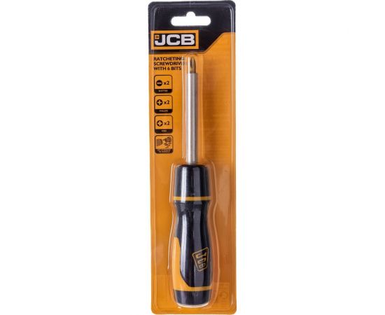 Реверсивная отвертка с битами JCB 7 предметов JSD025 