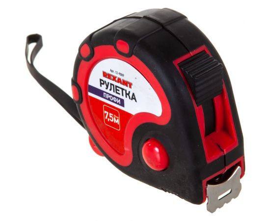 Рулетка REXANT Профи прорезиненный корпус 7,5 м х 25 мм 12-9009 – изображение 11