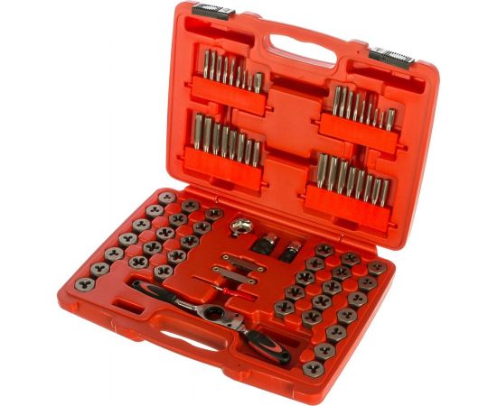 Набор метчиков и плашек SK-5 M3-M12, кейс, 75шт МАСТАК 351-00075C – изображение 2