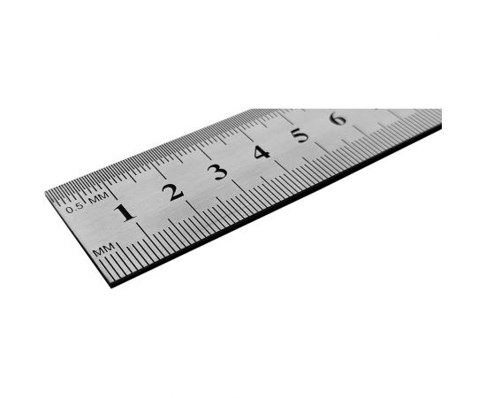 Металлическая линейка ГТО 1000 мм, двусторонняя метрическая и дюймовая шкала SR100001DS – изображение 2