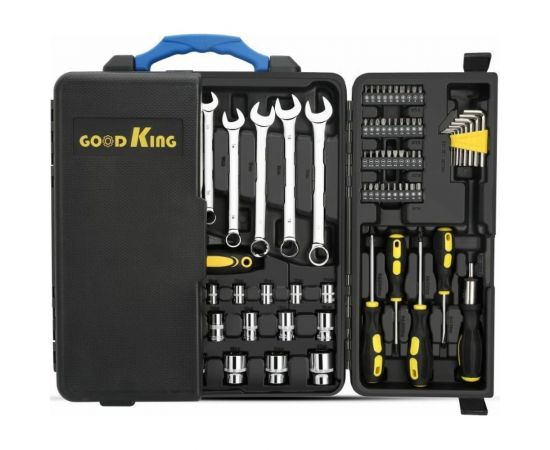 Набор инструментов для автомобиля GOODKING 1/4"" 1/2"" трещотка, 110 предметов M-10110 – изображение 2