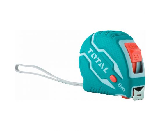 Рулетка TOTAL 8 м, 25 мм, обрезиненный корпус TмT126081м – изображение 3