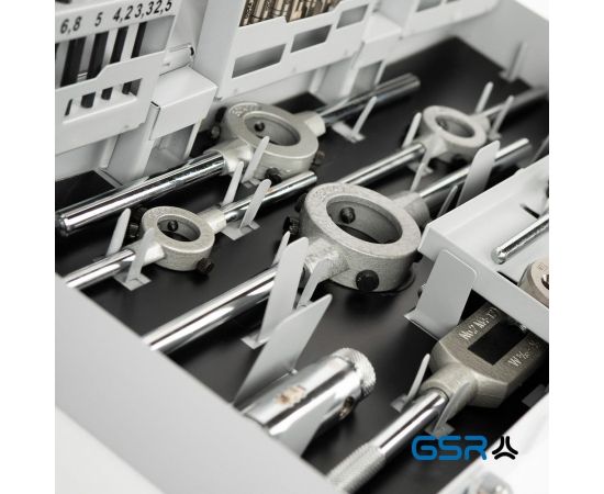 Набор ручных метчиков и плашек GSR M3-M12 DIN 352/223 HSSG 45 предметов 00708080 – изображение 3