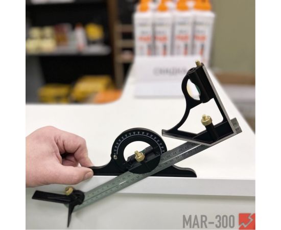 Мультифункциональный столярный угольник WOODWORK метрический, 300 мм MAR-300 – изображение 3