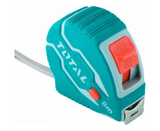 Рулетка TOTAL 8 м, 25 мм, обрезиненный корпус TмT126081м – изображение 4