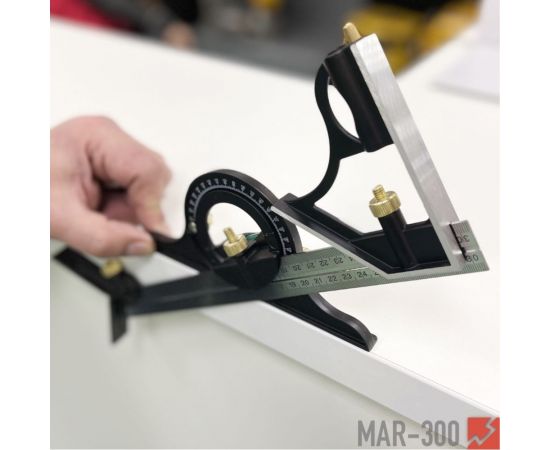 Мультифункциональный столярный угольник WOODWORK метрический, 300 мм MAR-300 – изображение 4
