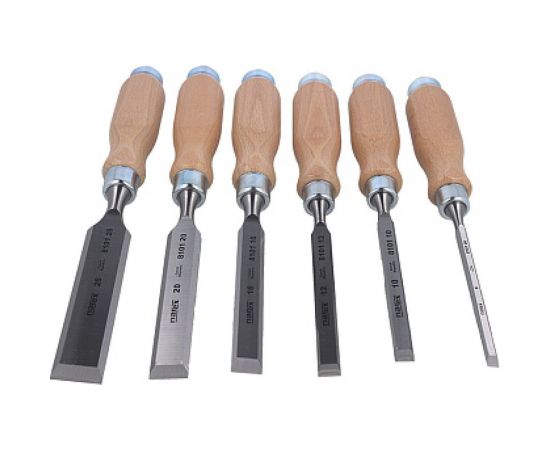 Набор из 6 плоских стамесок Narex Wood Line Profi (светлые) 853055 – изображение 4