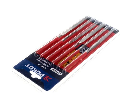 Набор алмазных надфилей 6шт РОКОТ размер 3x140мм, блистер 645-034 – изображение 4