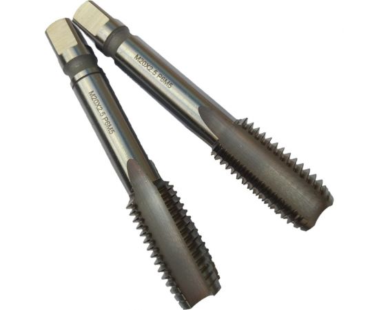 Метчик TORNERI М20х2.5 комплект из 2-х штук Р6М5 028390 – изображение 5
