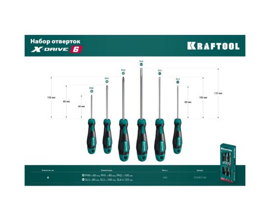Набор отверток KRAFTOOL Х-Drive-6 6 шт 250081-H6_z01 – изображение 7