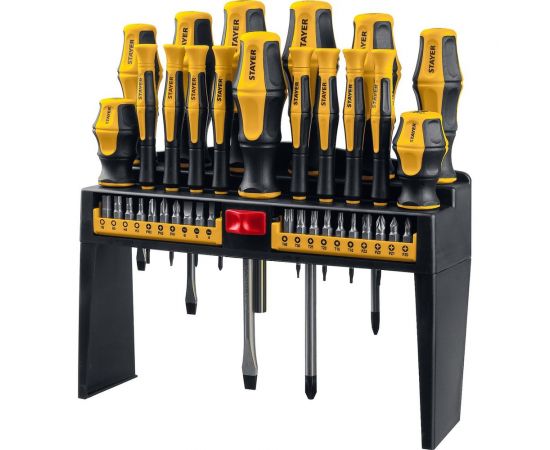 Набор реверсивных отверток с насадками 37шт в боксе STAYER MASTER 25312-H37 
