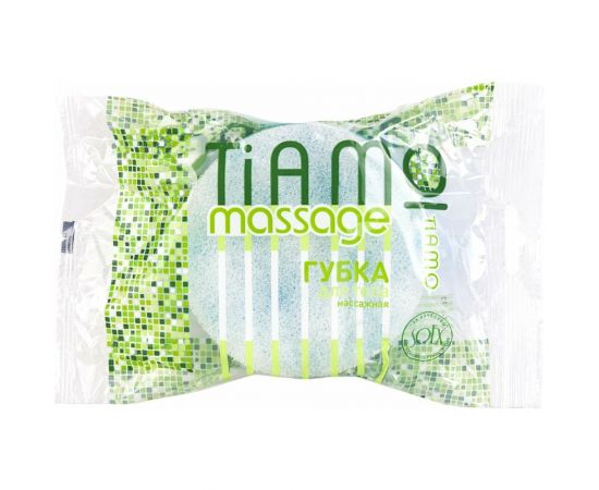 Губка для тела TIAMO Massage КРУГ поролон+массаж 7719 