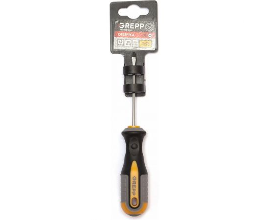 Шлицевая отвертка Ladina GREPP SL3*75мм, CrV, 3х-компонентная рукоятка 201-002 